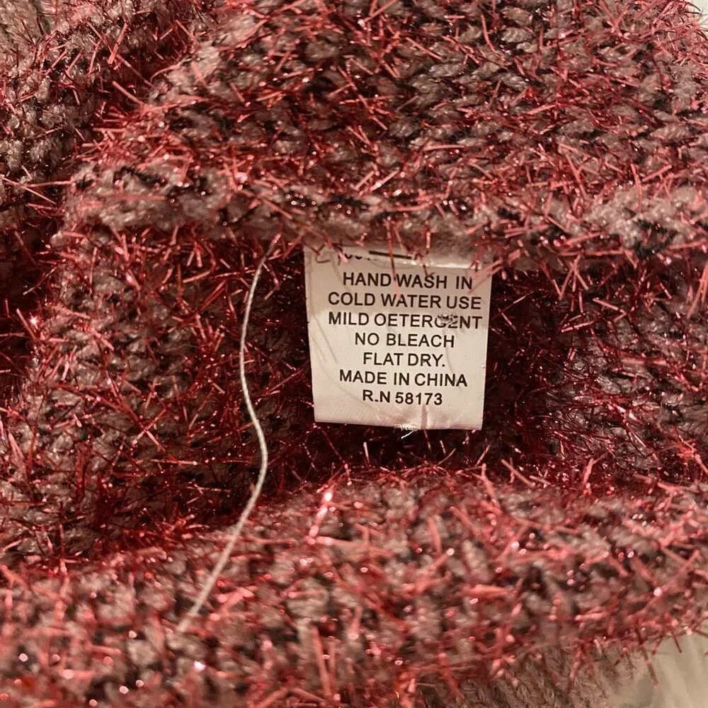 Anthropologie Raga Kylie High Neck Glitter Sweater in Pink XS